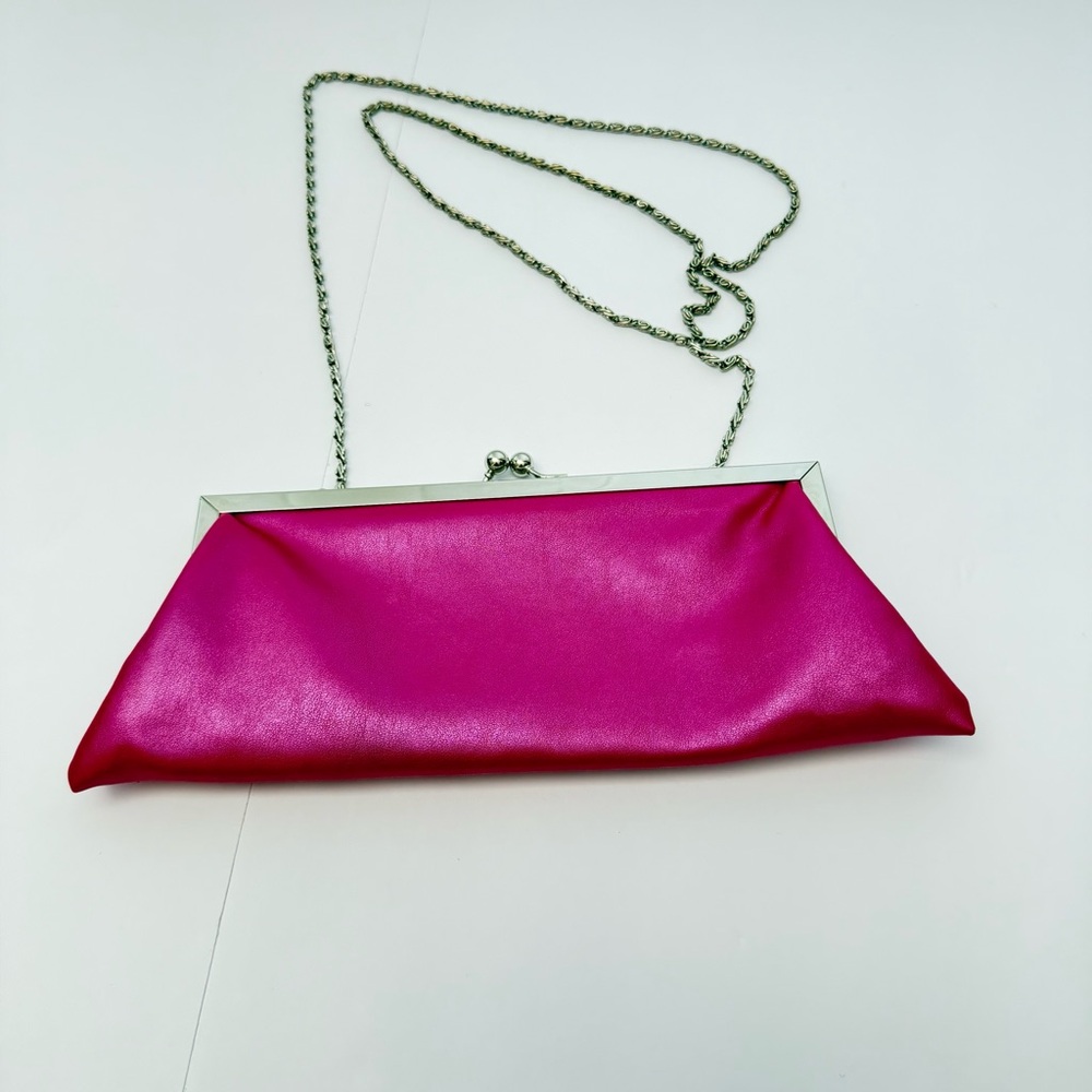Vibrant Pink Clutch with Sleek Modern Design